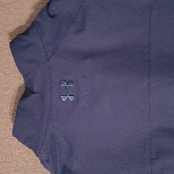 Under Armour Coldgear Navy Blue Zip Pullover - Picture 4 of 6